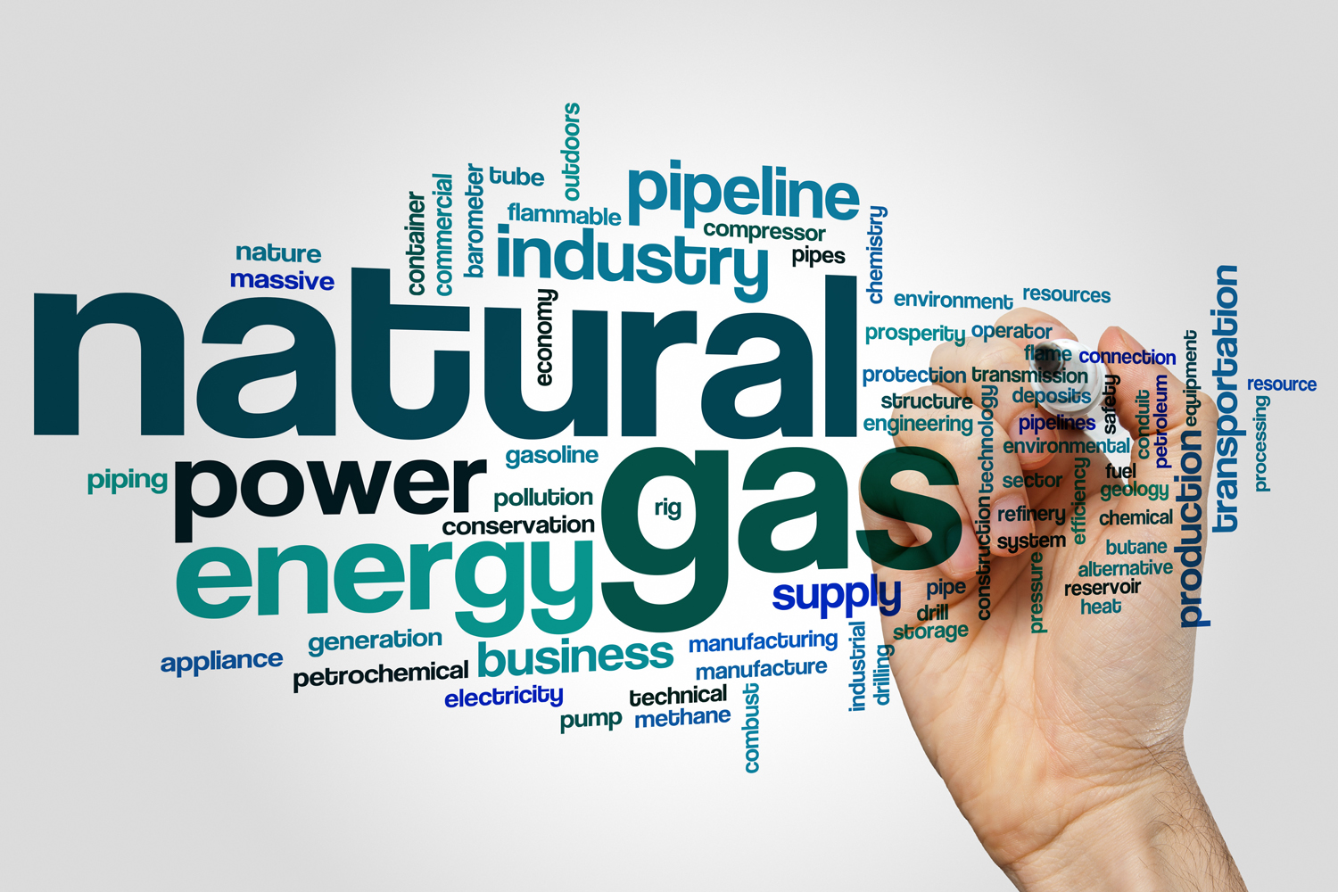 Natural gas words jumbled together. 